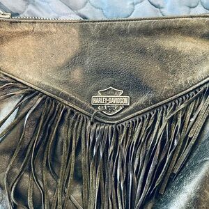 Harley Davidson Black Fringe Leather Bag